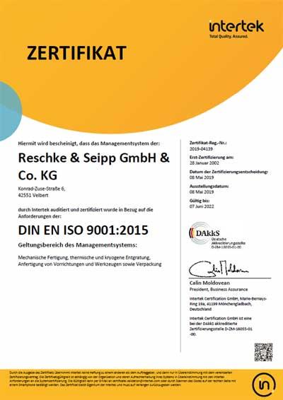 Zertifiziert nach iso 90012015